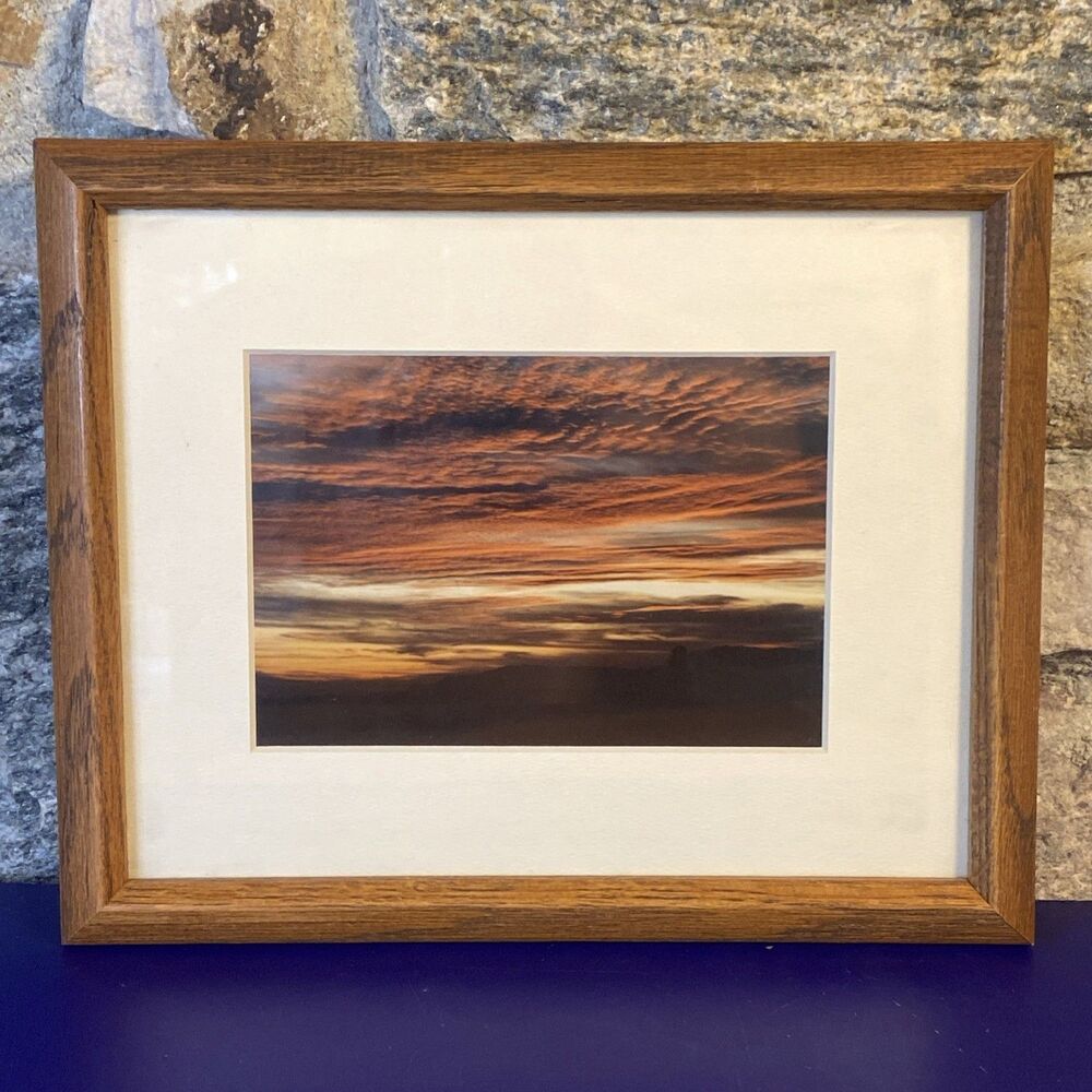 Framed and Matted 5x7 Photo 1987 of Chandler Arizona Sunset